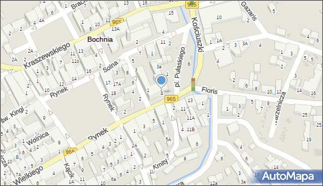 Bochnia, Kościuszki Tadeusza, gen., 4, mapa Bochni