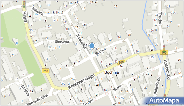 Bochnia, Kowalska, 1, mapa Bochni