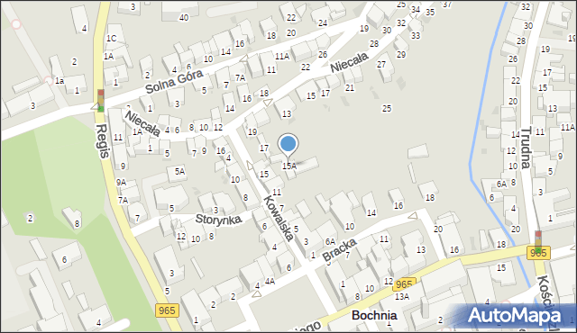 Bochnia, Kowalska, 15A, mapa Bochni
