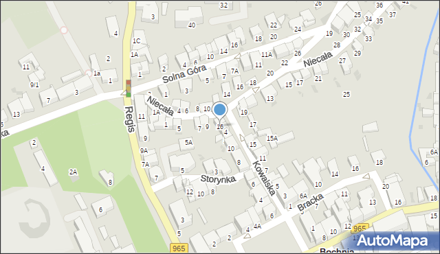 Bochnia, Kowalska, 16, mapa Bochni