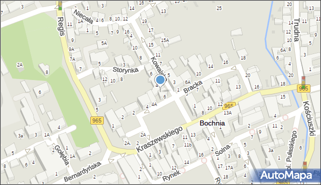 Bochnia, Kowalska, 2, mapa Bochni