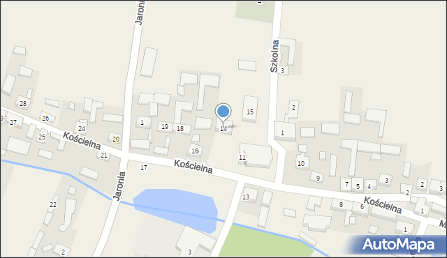 Bodzanowice, Kościelna, 14, mapa Bodzanowice