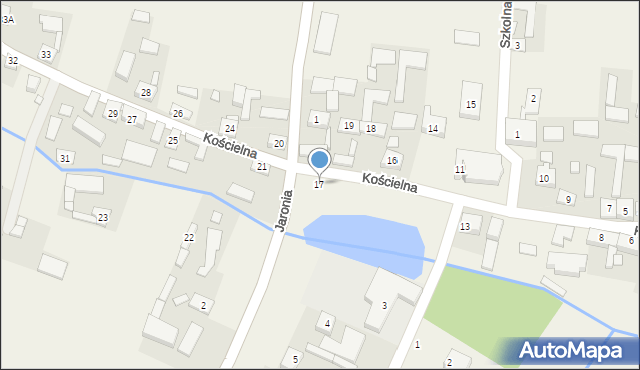 Bodzanowice, Kościelna, 17, mapa Bodzanowice