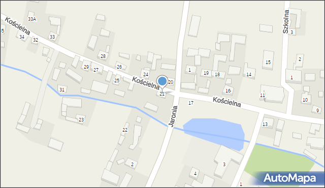 Bodzanowice, Kościelna, 21, mapa Bodzanowice