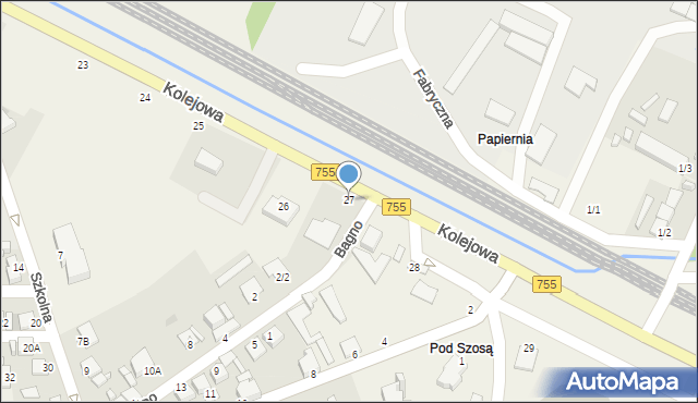 Bodzechów, Kolejowa, 27, mapa Bodzechów