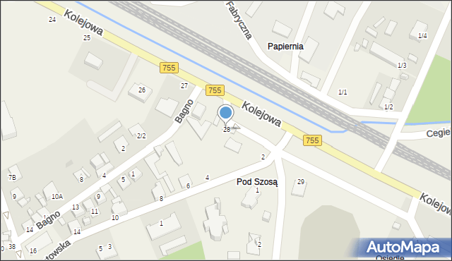 Bodzechów, Kolejowa, 28, mapa Bodzechów