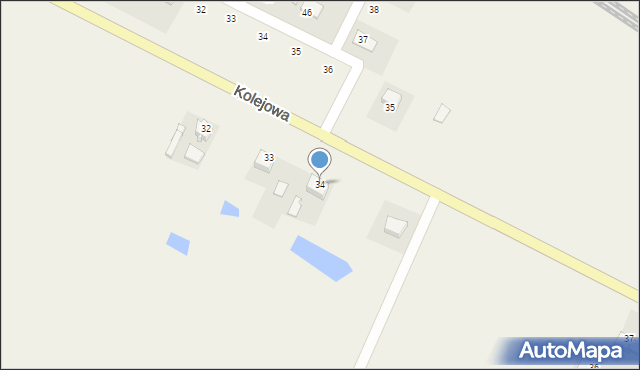 Bodzechów, Kolejowa, 34, mapa Bodzechów