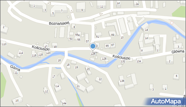 Bogatynia, Kościuszki Tadeusza, gen., 126, mapa Bogatynia