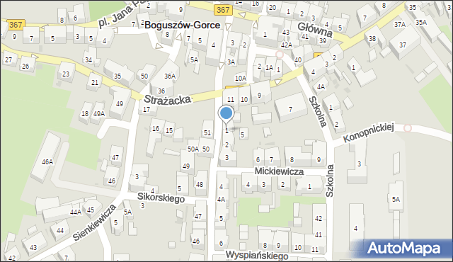 Boguszów-Gorce, Kolejowa, 1, mapa Boguszów-Gorce