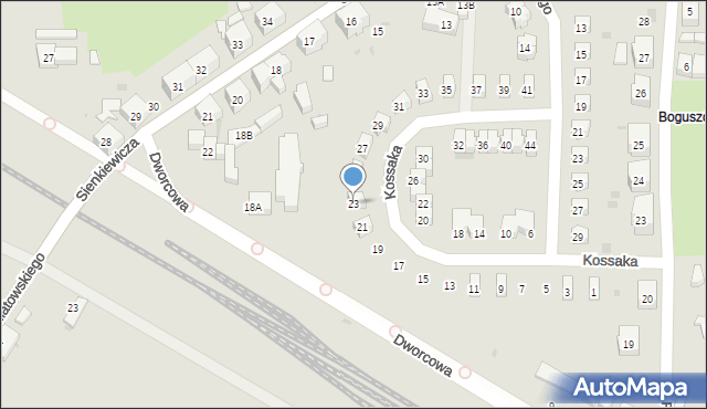 Boguszów-Gorce, Kossaka Wojciecha, 23, mapa Boguszów-Gorce