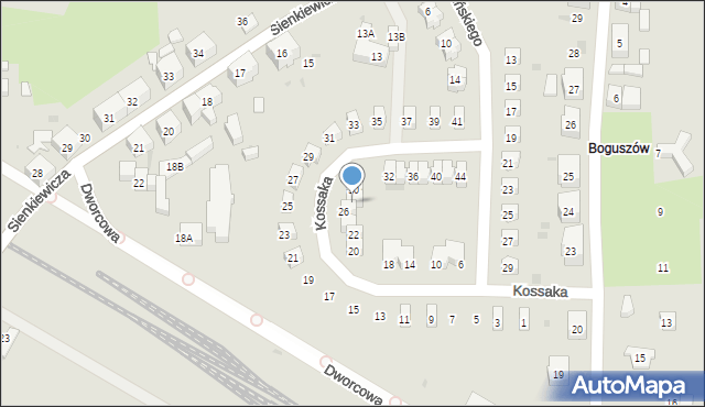Boguszów-Gorce, Kossaka Wojciecha, 28, mapa Boguszów-Gorce