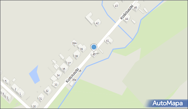 Boguszów-Gorce, Kościuszki Tadeusza, gen., 40, mapa Boguszów-Gorce