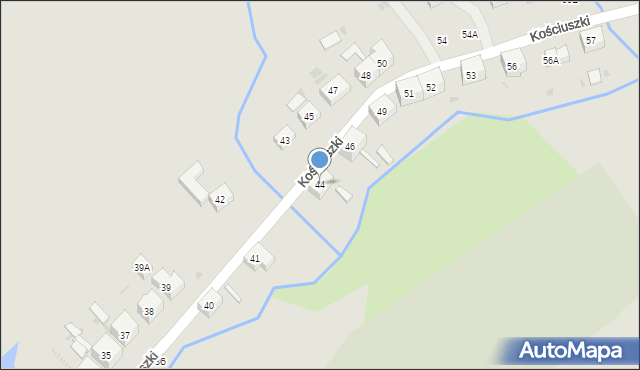 Boguszów-Gorce, Kościuszki Tadeusza, gen., 44, mapa Boguszów-Gorce