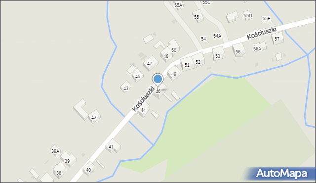 Boguszów-Gorce, Kościuszki Tadeusza, gen., 46, mapa Boguszów-Gorce