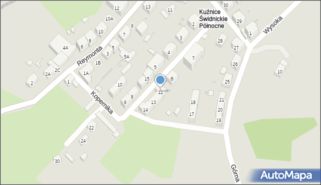 Boguszów-Gorce, Kopernika Mikołaja, 12, mapa Boguszów-Gorce