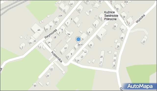 Boguszów-Gorce, Kopernika Mikołaja, 15, mapa Boguszów-Gorce
