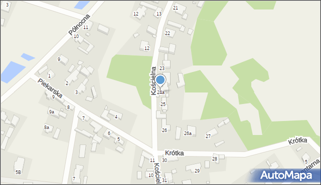 Bojadła, Kościelna, 24a, mapa Bojadła