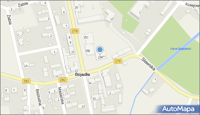 Bojadła, Kościuszki Tadeusza, gen., 13A, mapa Bojadła