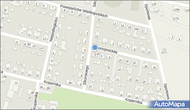 Bojanowo, Konopnickiej Marii, 2, mapa Bojanowo