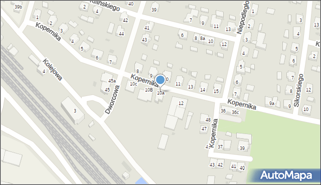 Bojanowo, Kopernika Mikołaja, 10a, mapa Bojanowo