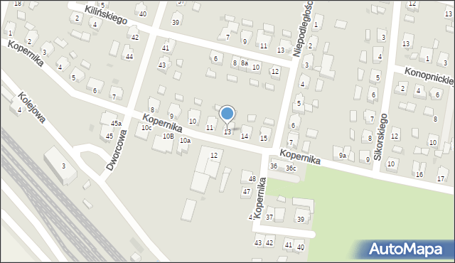 Bojanowo, Kopernika Mikołaja, 13, mapa Bojanowo