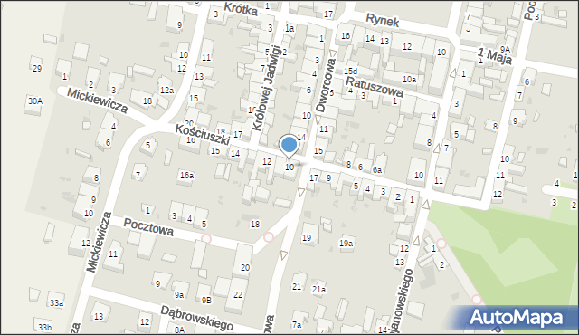 Bojanowo, Kościuszki Tadeusza, gen., 10, mapa Bojanowo
