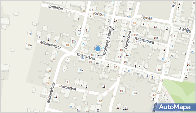 Bojanowo, Kościuszki Tadeusza, gen., 17, mapa Bojanowo