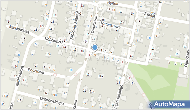 Bojanowo, Kościuszki Tadeusza, gen., 9, mapa Bojanowo