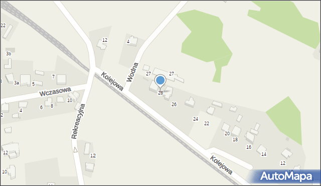 Bolęcin, Kolejowa, 28, mapa Bolęcin