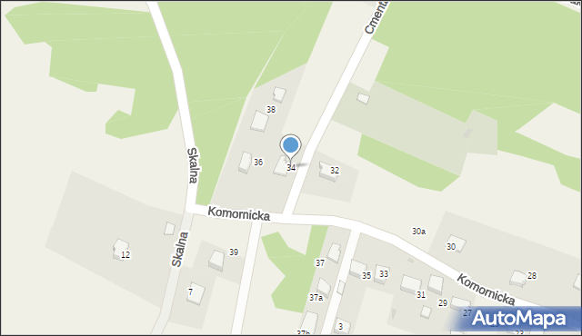 Bolęcin, Komornicka, 34, mapa Bolęcin