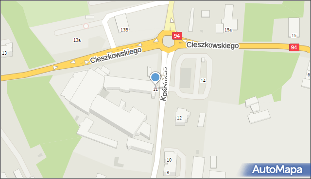 Bolesławiec, Kościuszki Tadeusza, gen., 11, mapa Bolesławca