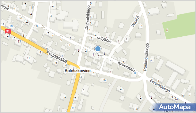 Boleszkowice, Kościuszki Tadeusza, gen., 6, mapa Boleszkowice