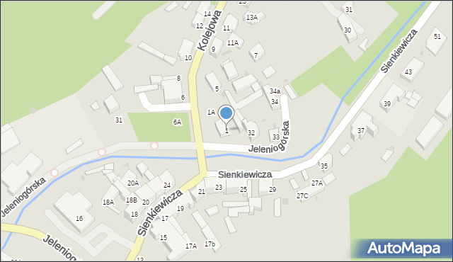 Bolków, Kolejowa, 1, mapa Bolków