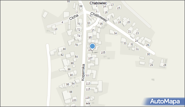 Borucin, Kopernika Mikołaja, 103, mapa Borucin