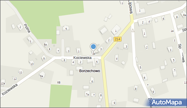 Borzechowo, Kociewska, 1b, mapa Borzechowo