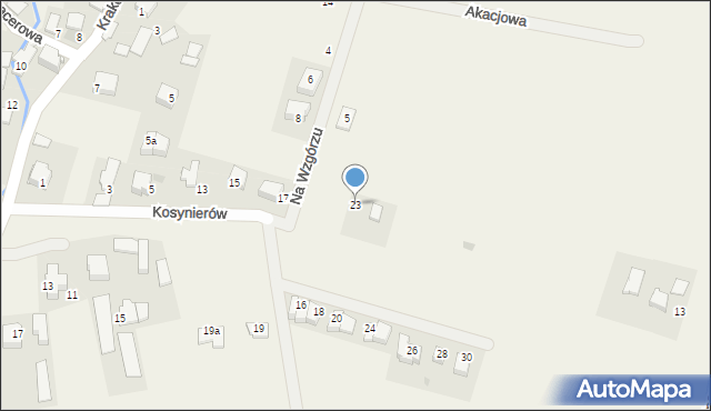 Bosutów, Kosynierów, 23, mapa Bosutów