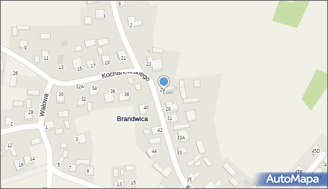 Brandwica, Kochanowskiego Jana, 27, mapa Brandwica
