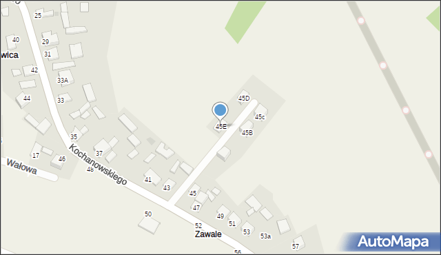 Brandwica, Kochanowskiego Jana, 45E, mapa Brandwica