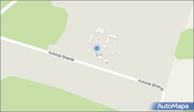 Brańsk, Kolonia Brańsk, 6, mapa Brańsk