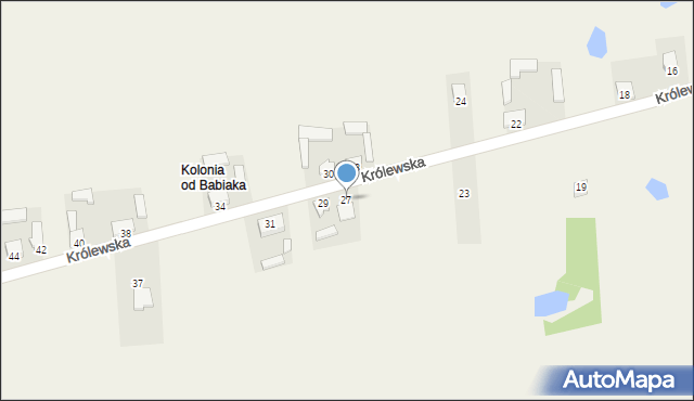 Brdów, Kolonia od Babiaka, 10a, mapa Brdów