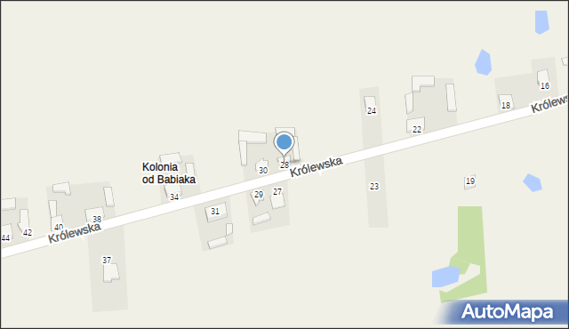 Brdów, Kolonia od Babiaka, 8, mapa Brdów