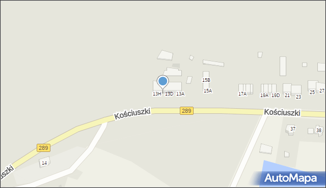 Brody, Kościuszki Tadeusza, gen., 13F, mapa Brody