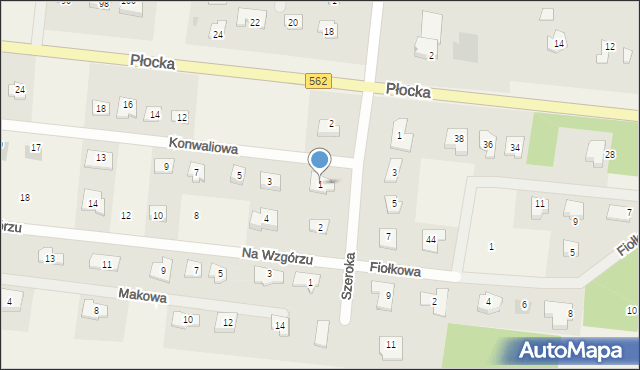 Brwilno, Konwaliowa, 1, mapa Brwilno