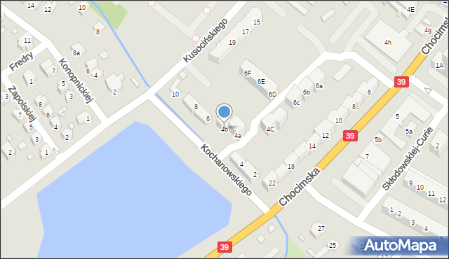 Brzeg, Kochanowskiego Jana, 4b, mapa Brzeg