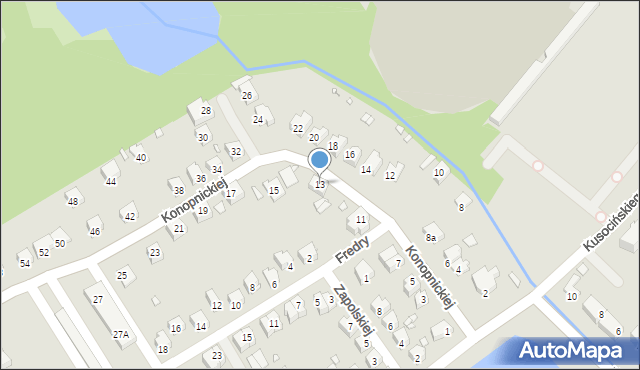 Brzeg, Konopnickiej Marii, 13, mapa Brzeg