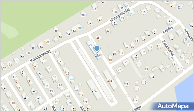 Brzeg, Konopnickiej Marii, 27A, mapa Brzeg