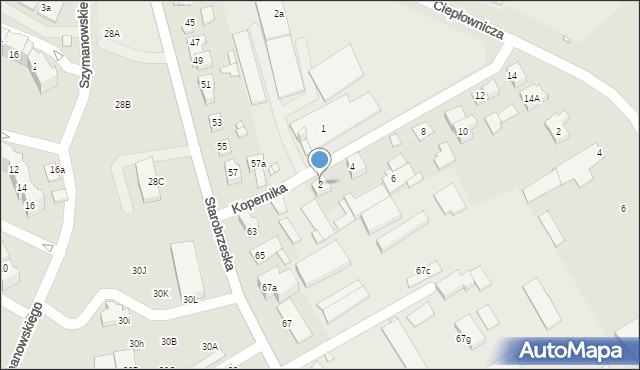 Brzeg, Kopernika Mikołaja, 2, mapa Brzeg