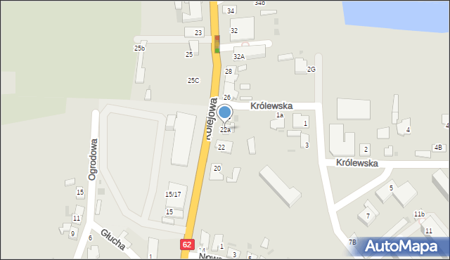 Brześć Kujawski, Kolejowa, 22a, mapa Brześć Kujawski