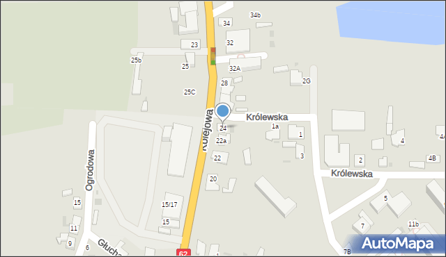 Brześć Kujawski, Kolejowa, 24, mapa Brześć Kujawski