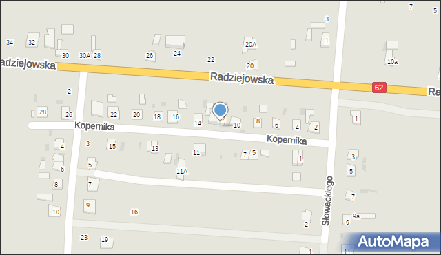 Brześć Kujawski, Kopernika Mikołaja, 12a, mapa Brześć Kujawski